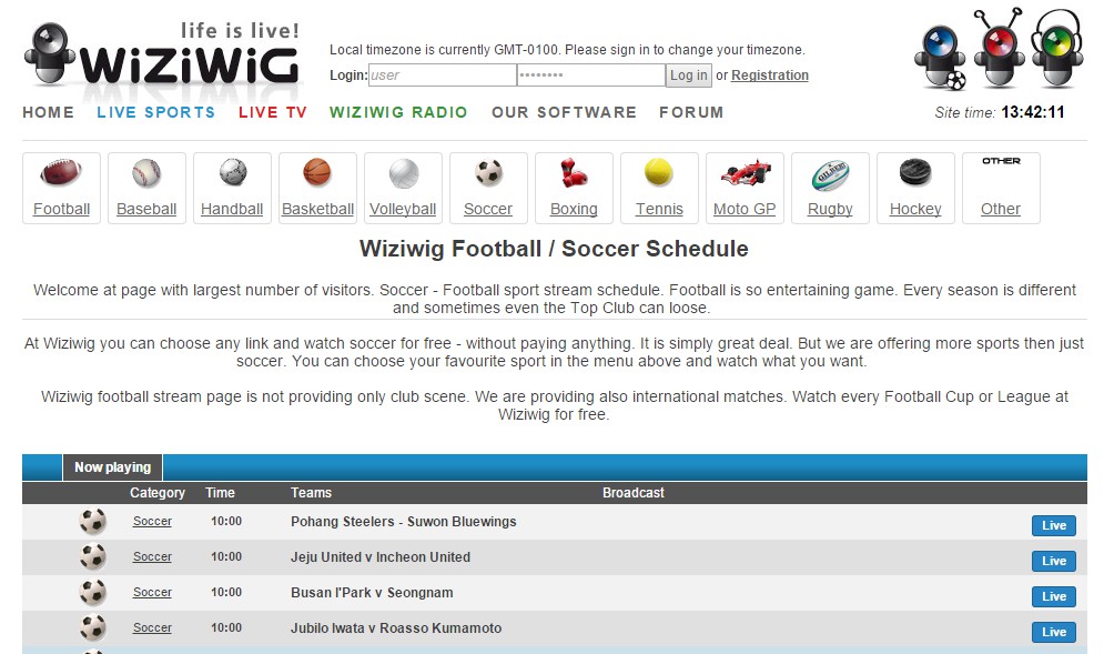 Free Football Streaming Websites