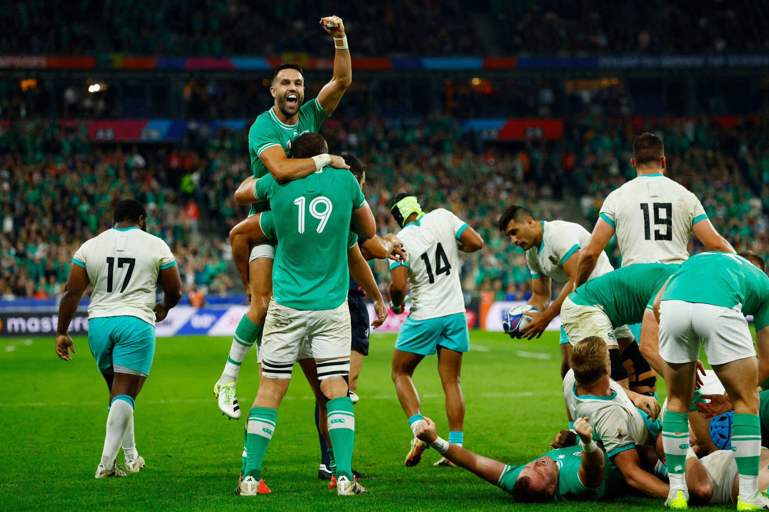 Ireland celebrate against Springboks