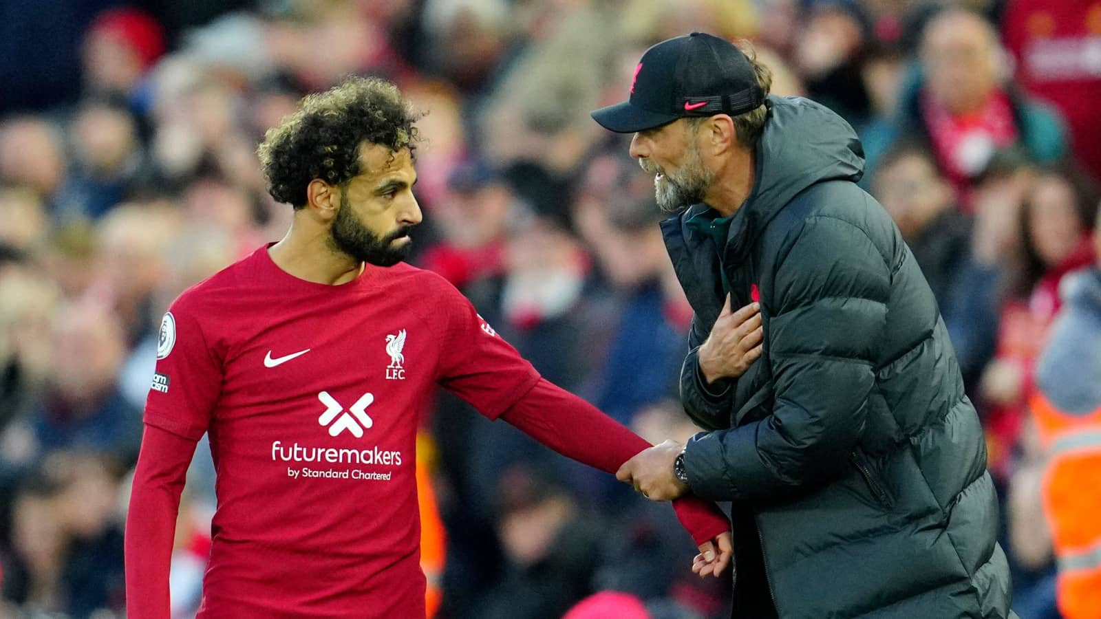 Mohamed Salah and Manager Jurgen Klopp