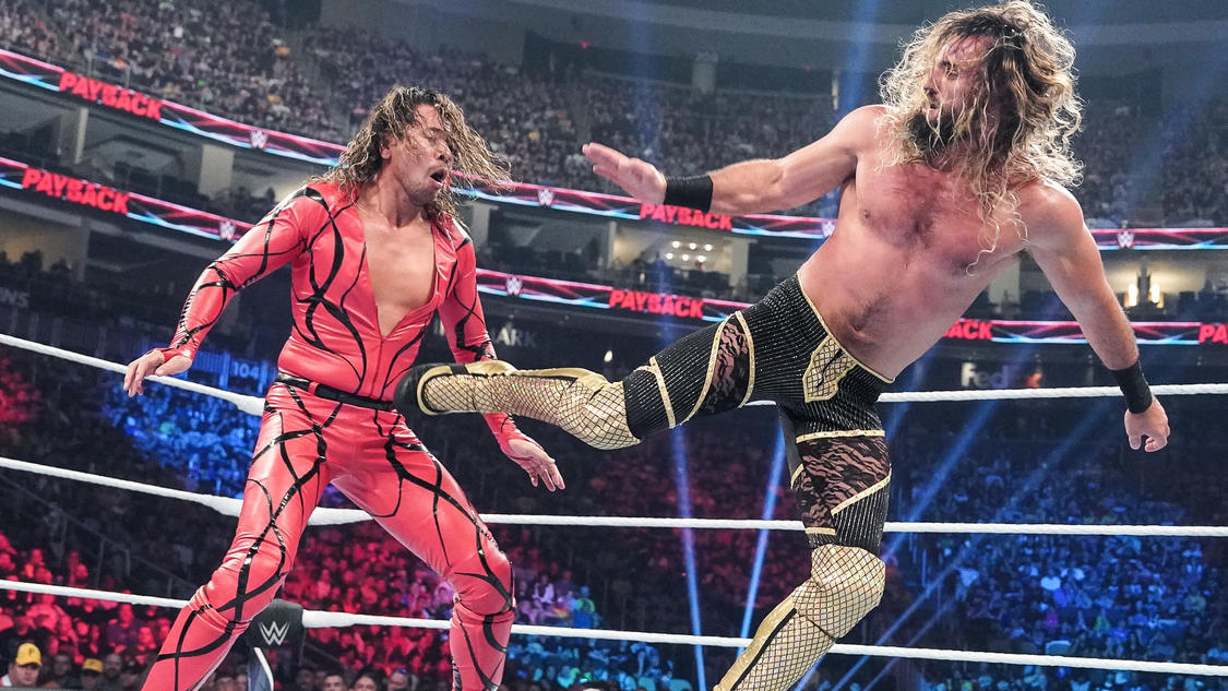 Seth “Freakin” Rollins def. Shinsuke Nakamura – WWE World Heavyweight Championship Match