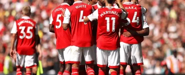 Arsenal team on the field