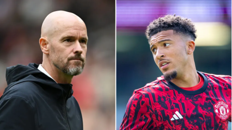 Erik Tan Hag and Jadon Sancho of Manchester United (credits - Getty Images)