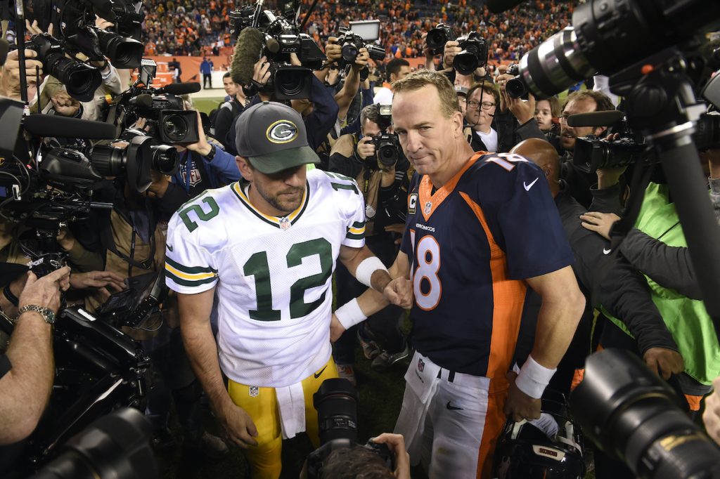Aaron Rodgers and Eli Manning