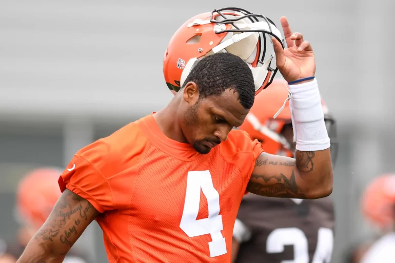 Browns' Quarterback Deshaun Watson Might Not Be Able to Play Against the Ravens on Sunday Because His Shoulder is Hurting. We're Not Sure Yet