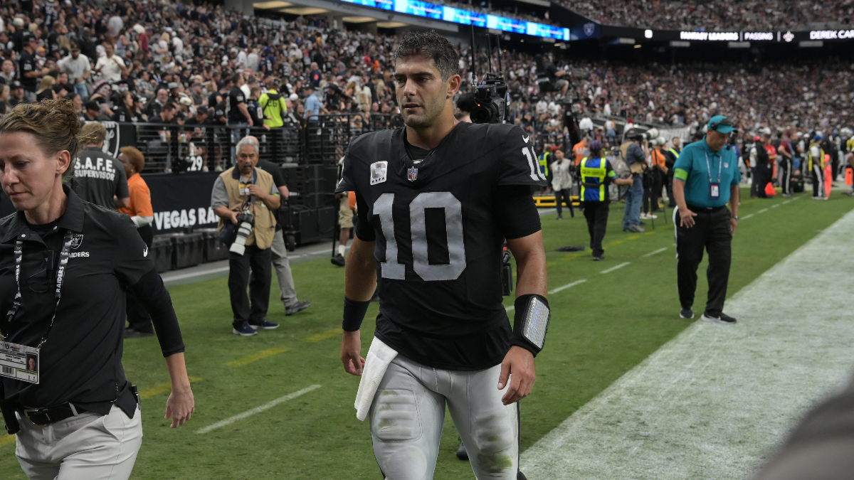 Raiders Quarterback Jimmy Garoppolo Hospitalized After Back Injury in