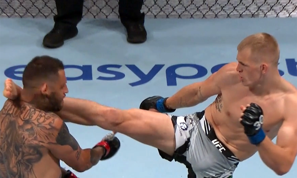 UFC Showcase: Ian Machado Garry Executes Flawless Head-Kick for Striking TKO Against Daniel Rodriguez