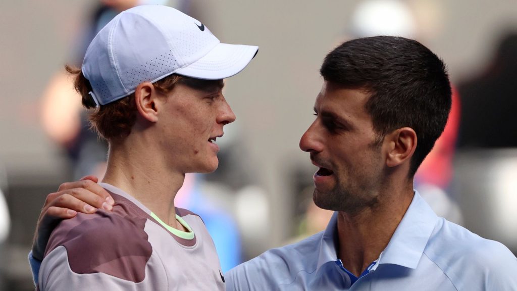 Jannik Sinner and Novak Djokovic