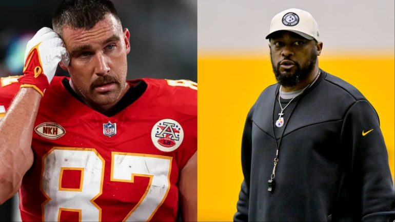 Travis Kelce and Mike Tomlin