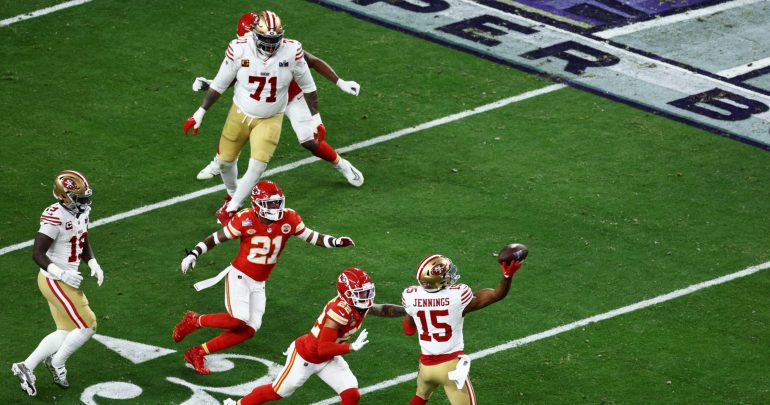 49ers’ Jauan Jennings Matches Nick Foles Feat with Super Bowl 58 TDs vs. Chiefs