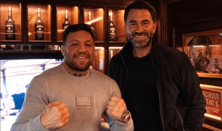 Eddie Hearn: ‘If it were me, I’m bringing Conor McGregor back whatever it costs’