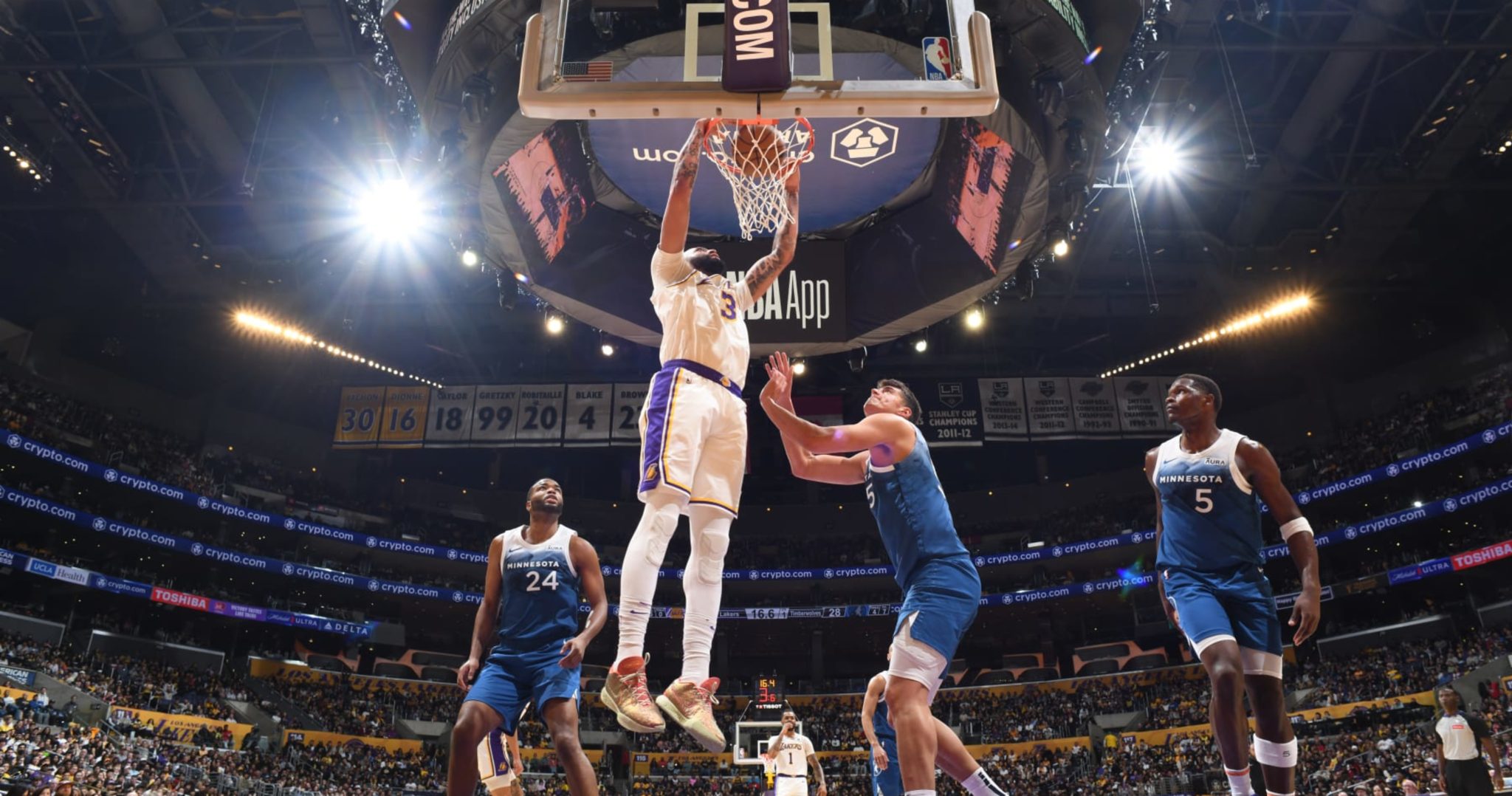 Lebron James And Anthony Davis Impressive As Lakers Beat Anthony Edwards T Wolves Thrilling