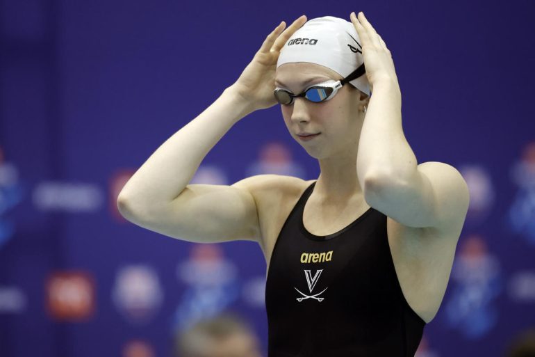 Virginia’s Gretchen Walsh warms up for Olympics by setting 50-yard freestyle record at NCAA championships