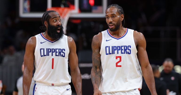 NBA Fans Troll James Harden Over Video of Clippers Star Trying to Block Kawhi Leonard