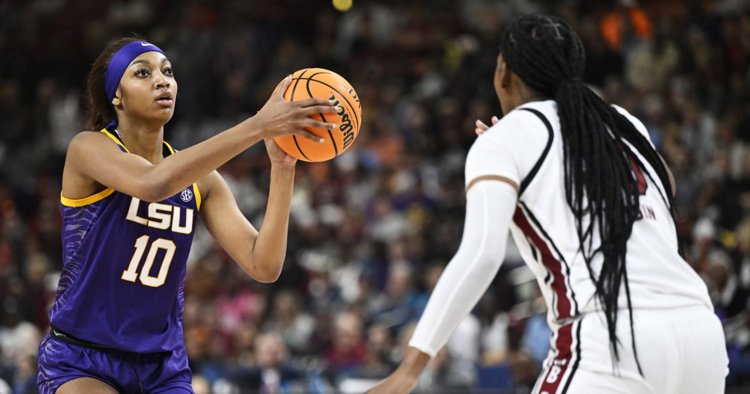 Angel Reese Praised by CBB Fans for Dominating in LSU’s March Madness Win vs. Rice