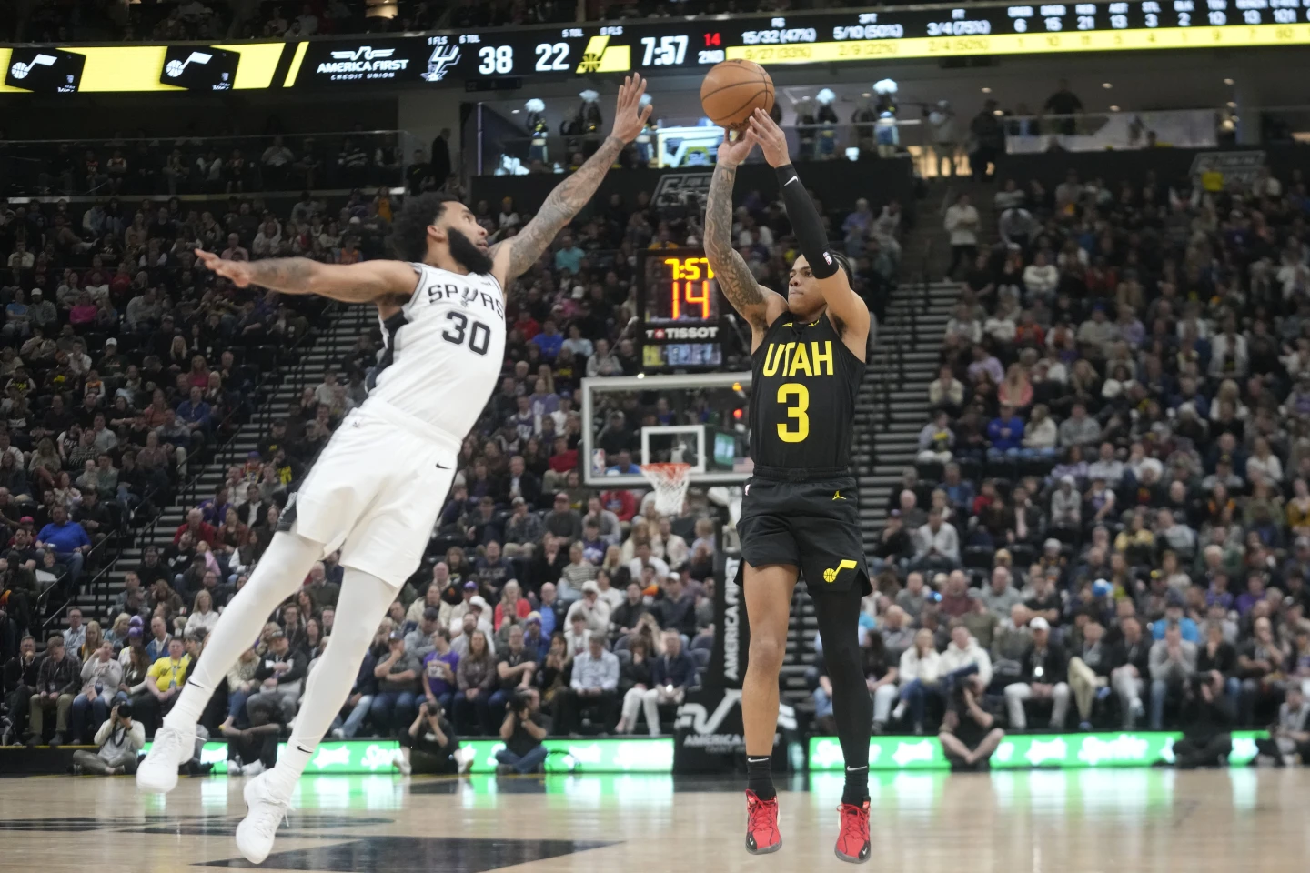 In a game against the Utah Jazz, Vassell racks up 31 points, while Victor Wembanyama contributes 19 points and blocks 5 shots to guide the Antonio Spurs to a 118-111 victory