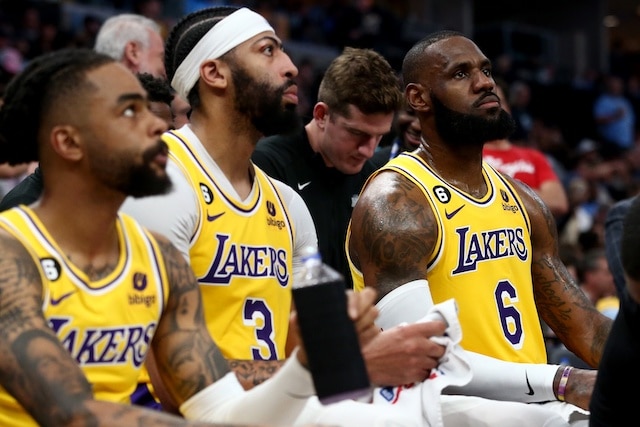LeBron James and D'Angelo Russell Discuss Lakers' Loss Due to Anthony Davis' Injury Against Warriors