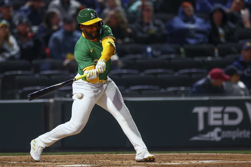 Miguel Andújar, an outfielder for Oakland Athletics, undergoes knee surgery