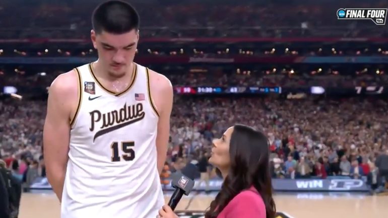Zach Edey’s Postgame Interview With Tracy Wolfson After Purdue’s Win Led to So Many Jokes