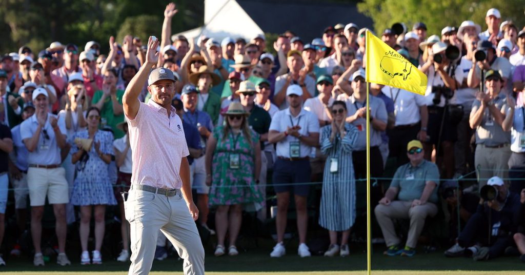 Bryson DeChambeau avoids complete Masters meltdown with epic hole-out finish