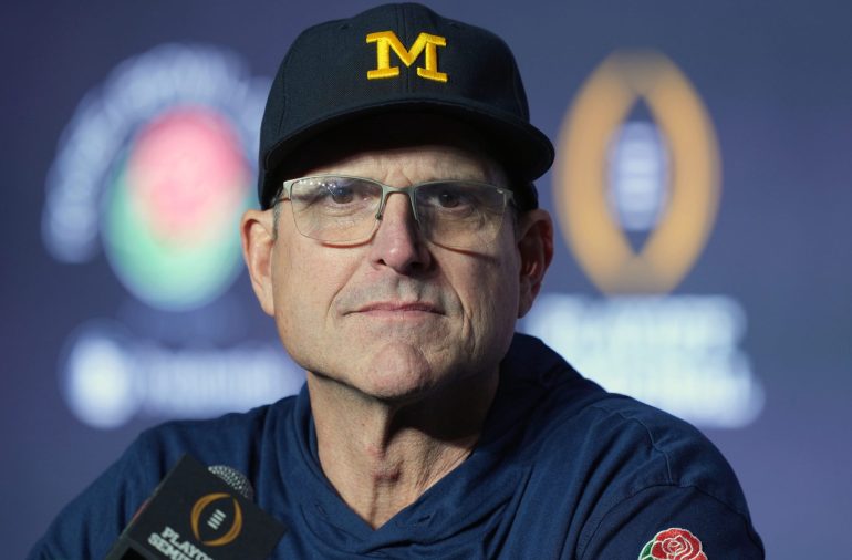 Harbaugh in a press conference