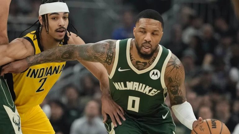 Lillard Leads Bucks to Playoff Win Without Giannis: 109-94 Over Pacers