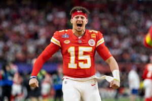 Mahomes in action during an NFL encounter in Vegas