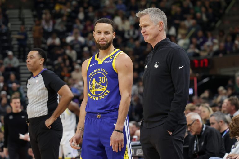 Steve Kerr and Stephen Curry