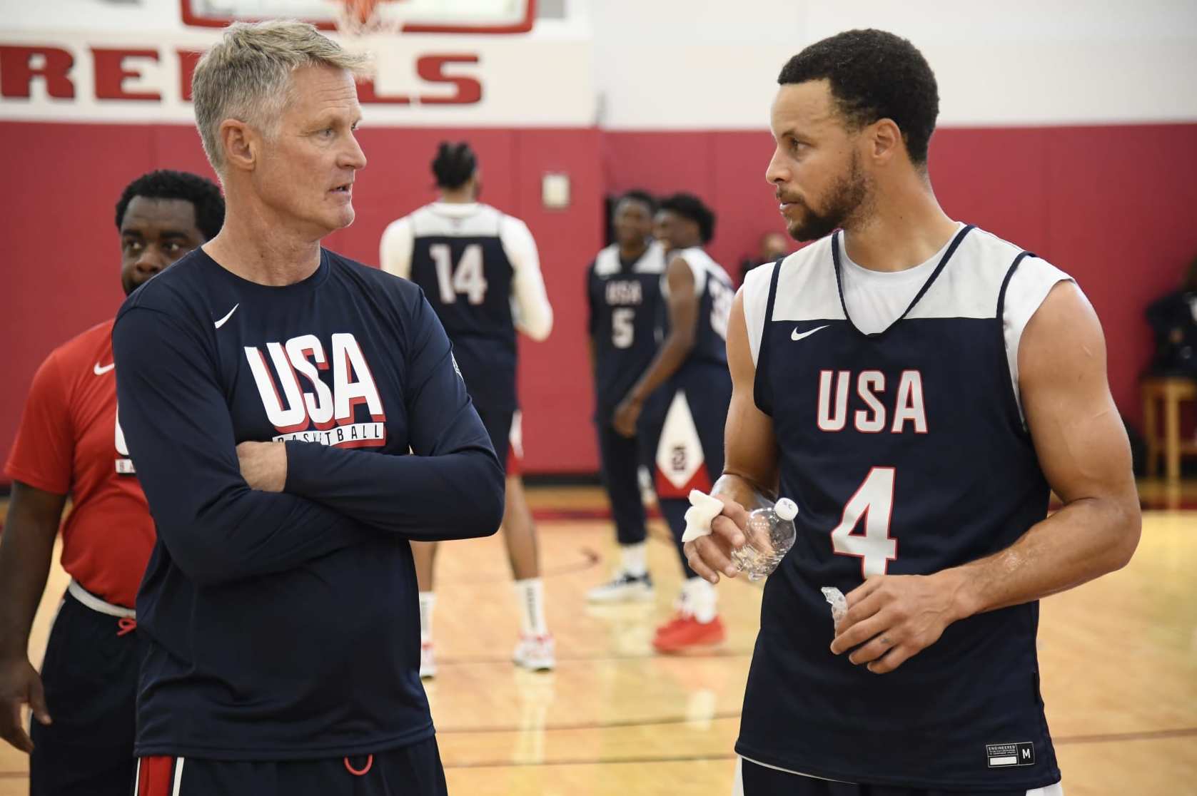 Steve Kerr and Stephen Curry