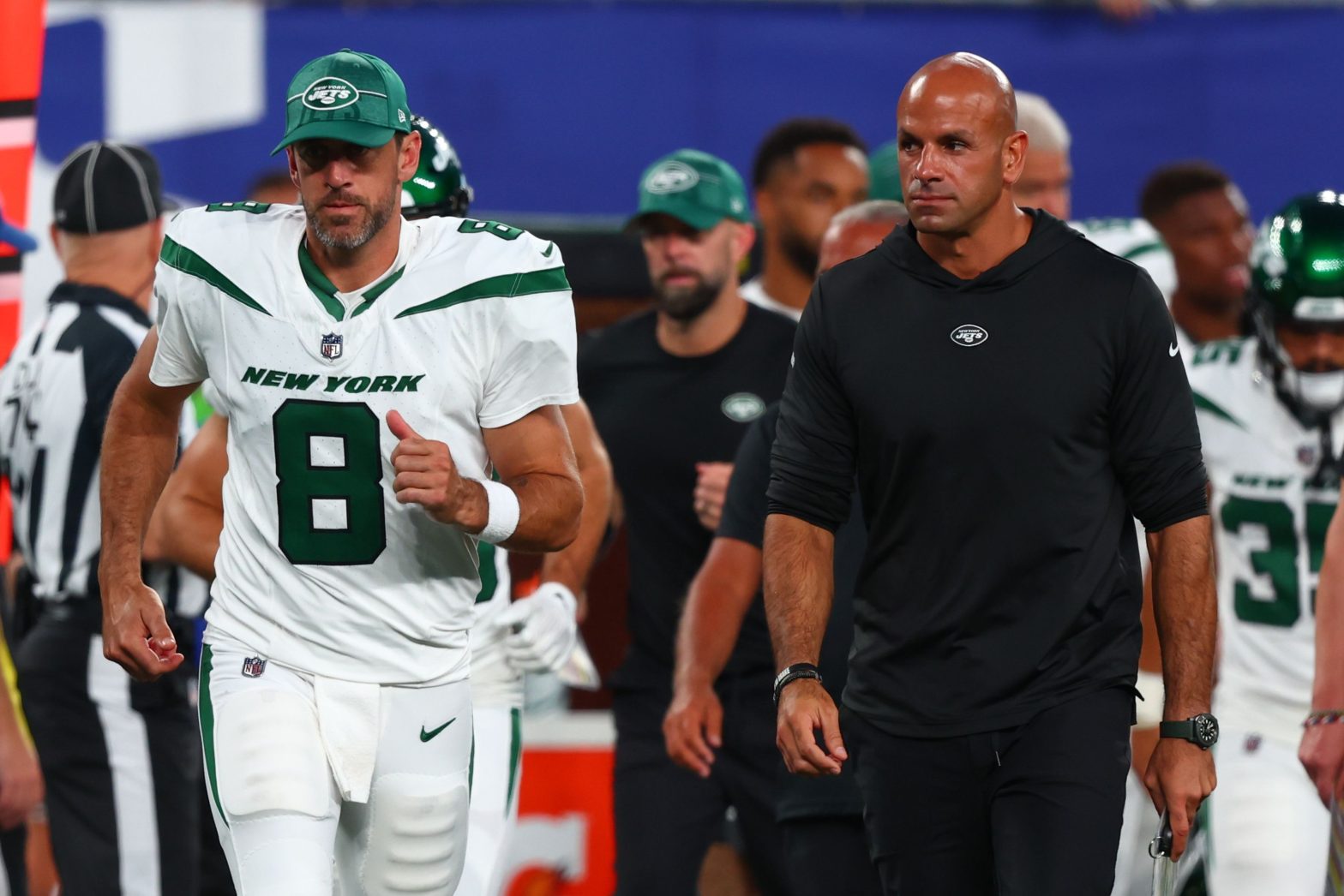 Aaron Rodgers Denies Involvement in Robert Saleh's Firing, Expresses Frustration Over Coaching Change Rumors