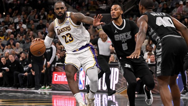 LeBron’s Triple-Double Leads Lakers Past Spurs 120-115 in Hard-Fought Emirates NBA Cup Victory