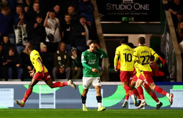 Watford Fans' Delayed Celebration of Goal Against Plymouth Leaves Viewers Perplexed During 2-2 Draw