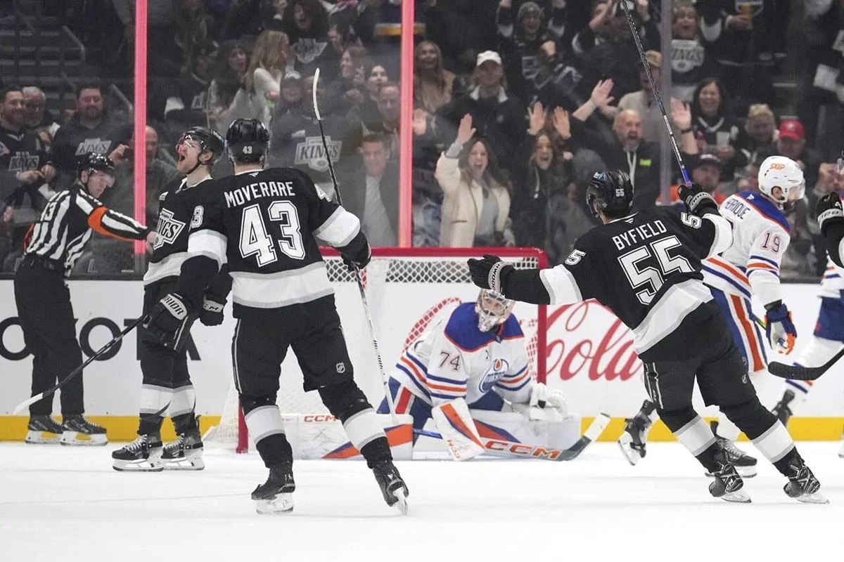 Byfield’s Overtime Winner Leads Kings to 4-3 Victory Over Oilers, Extending Home Winning Streak