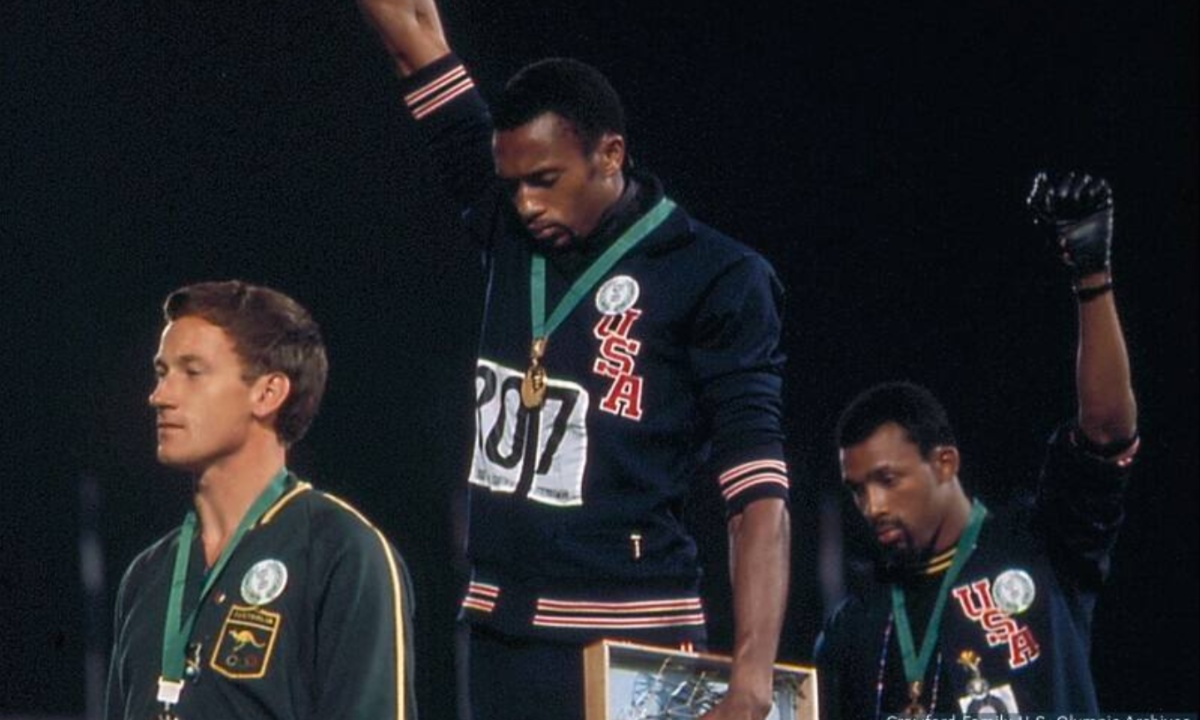 1968 Tommie Smith and John Carlos at the Olympics