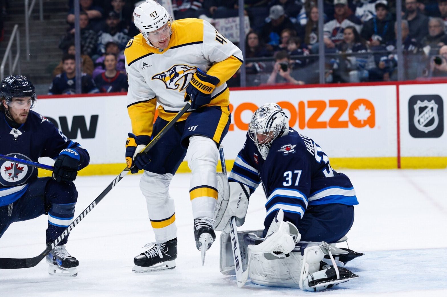 Hellebuyck Shines in Jets' 3-0 Win Over Predators, Panthers Bounce Back Against Rangers