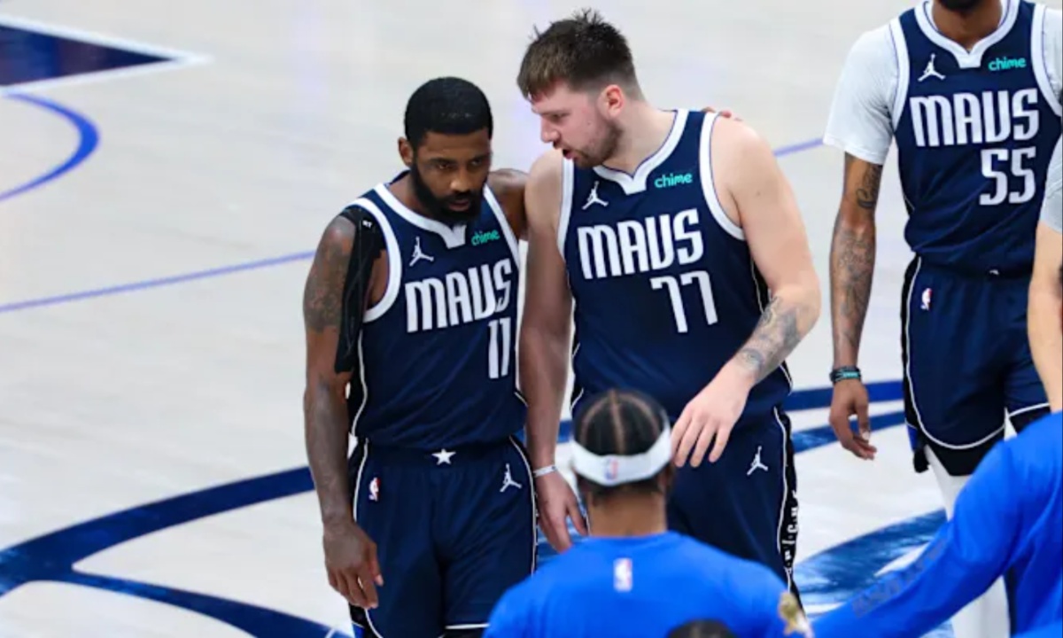 Luka Doncic and Kyrie Irving