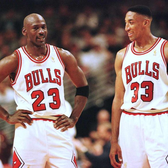 Scottie Pippen and Michael Jordan