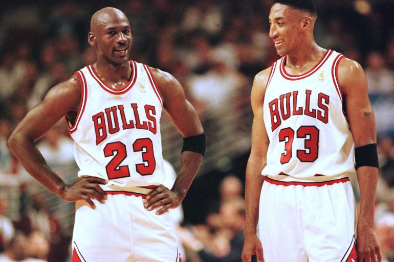 Scottie Pippen and Michael Jordan