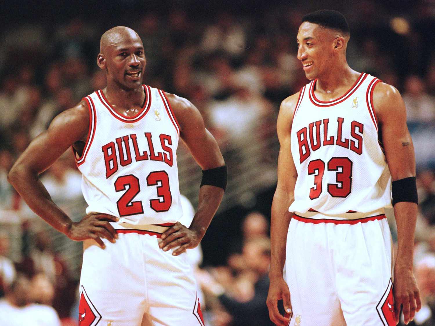 Scottie Pippen and Michael Jordan