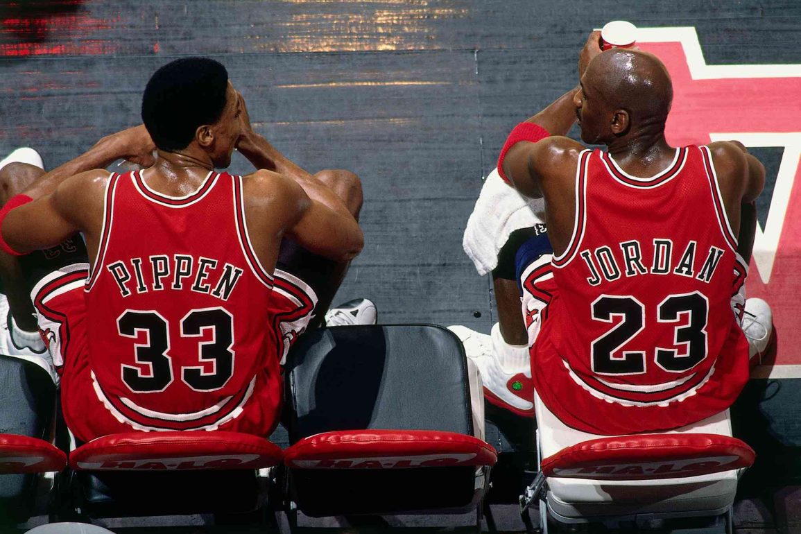 Scottie Pippen and Michael Jordan