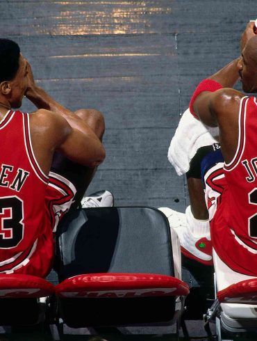 Scottie Pippen and Michael Jordan