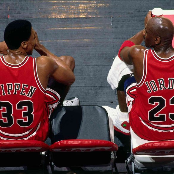 Scottie Pippen and Michael Jordan