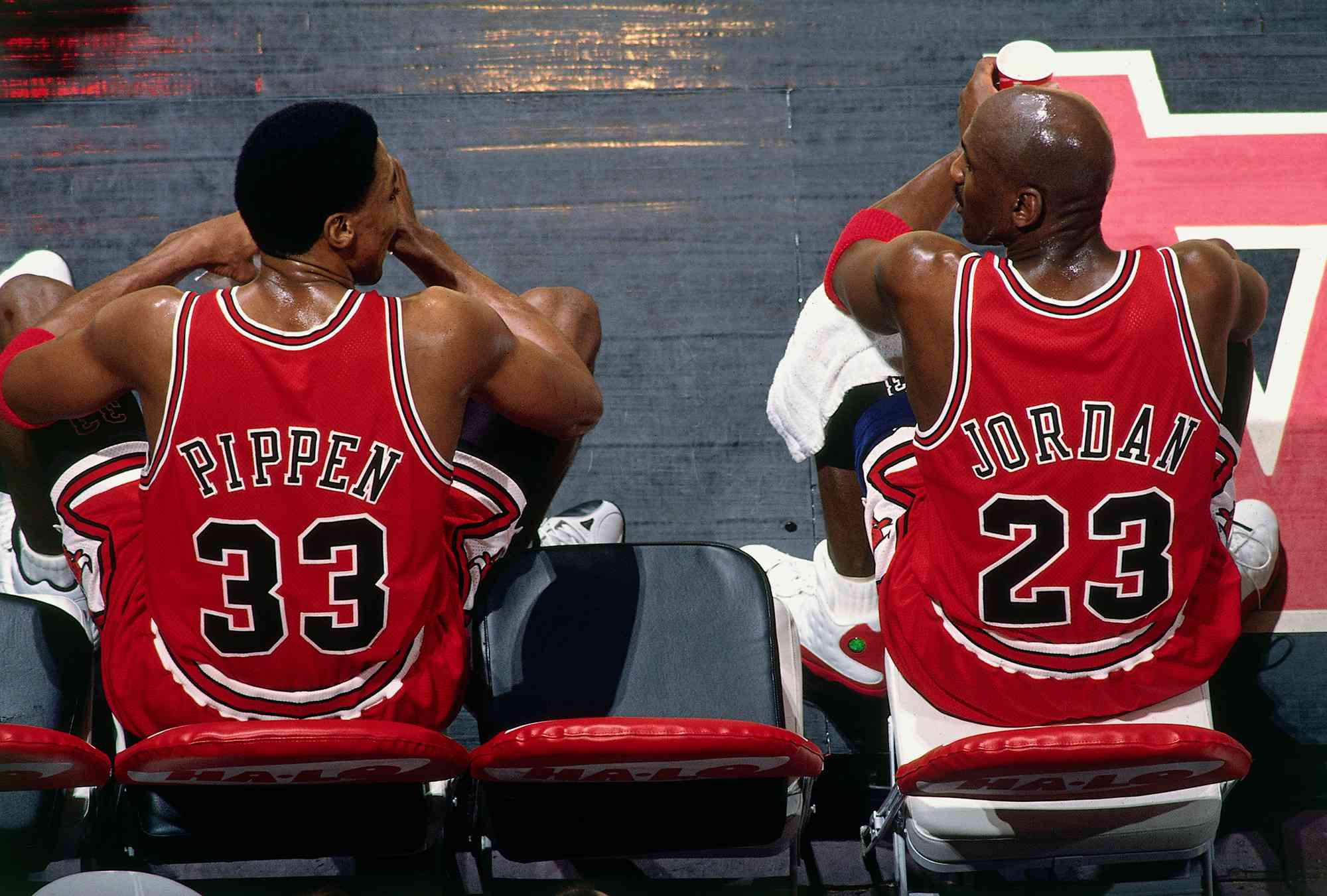 Scottie Pippen and Michael Jordan