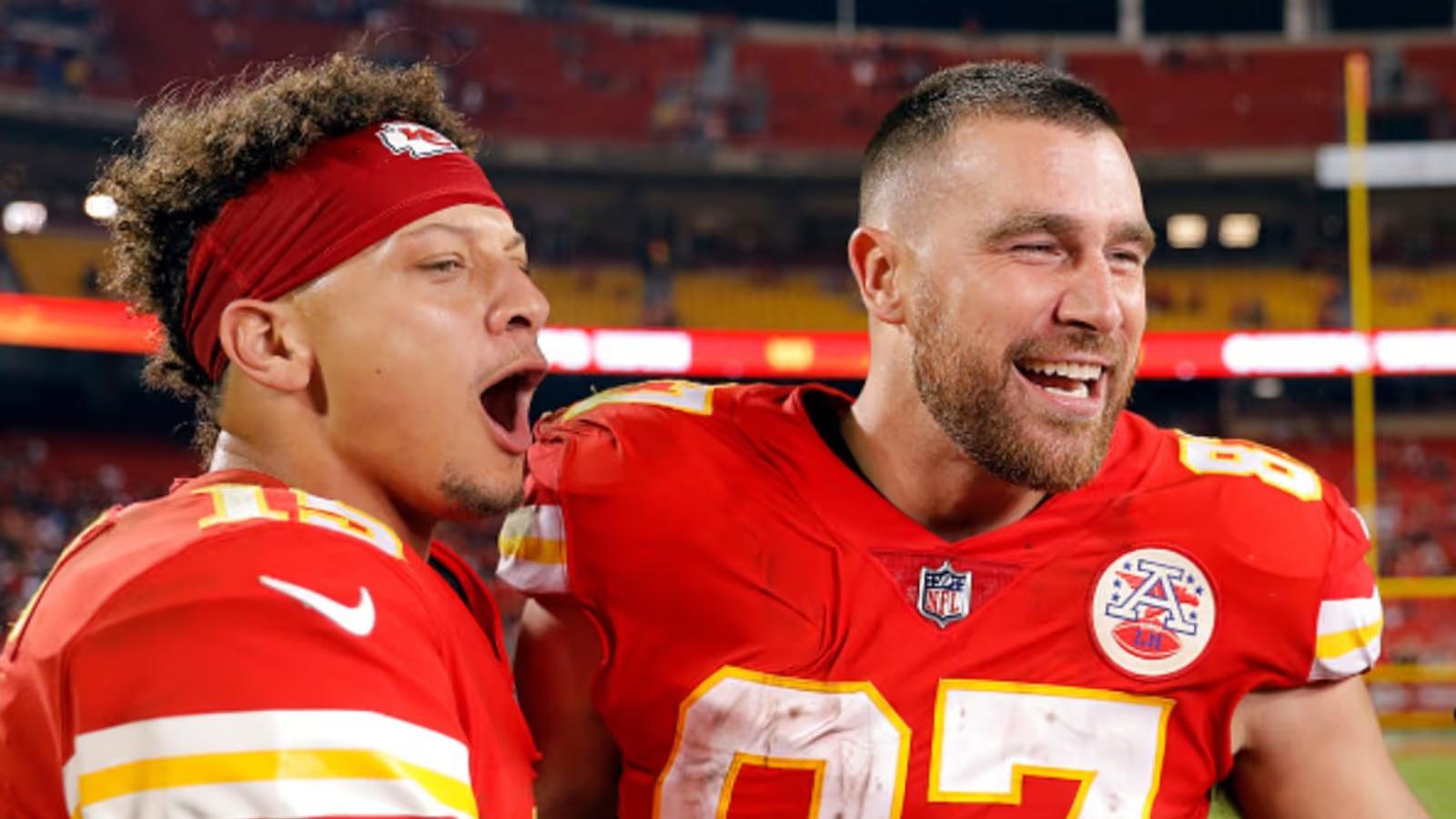 Travis Kelce and Patrick Mahomes