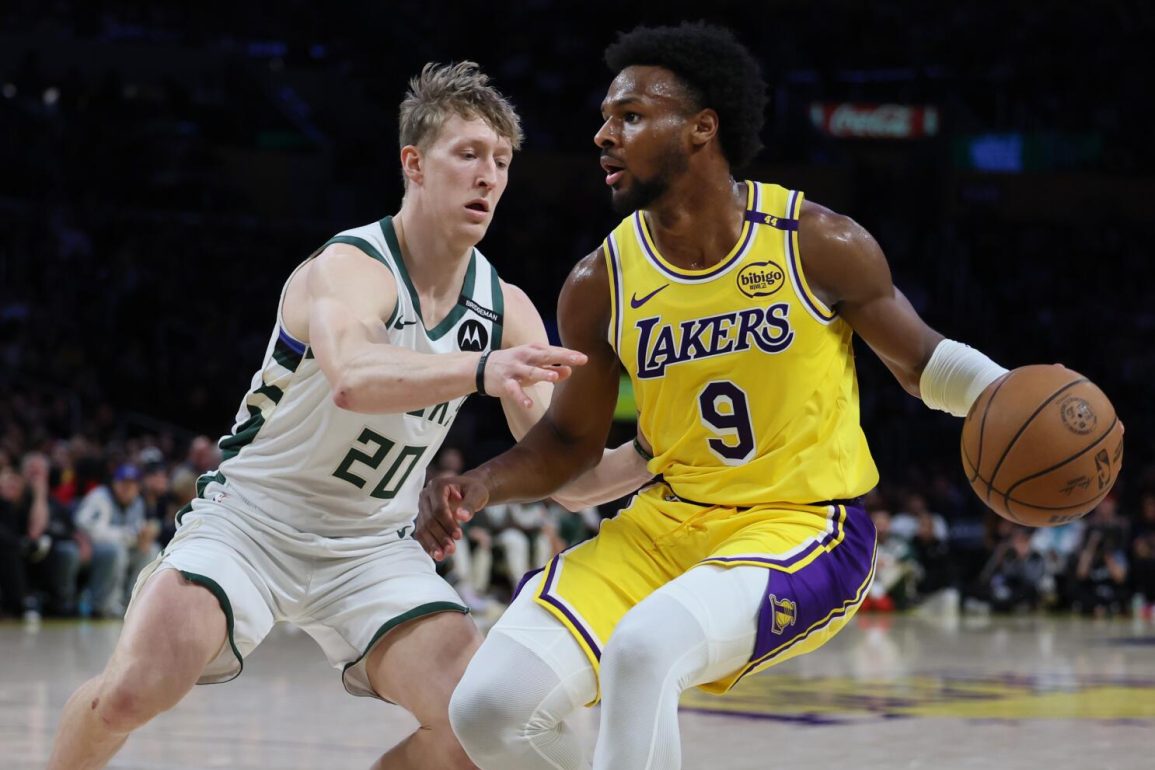 Bronny James Delivers Career-High Performance in Lakers' Shorthanded Loss to Bucks
