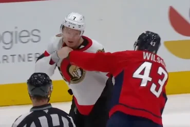 Wilson and Tkachuk Drop Gloves in Fiery Clash as Capitals Edge Senators in Shootout