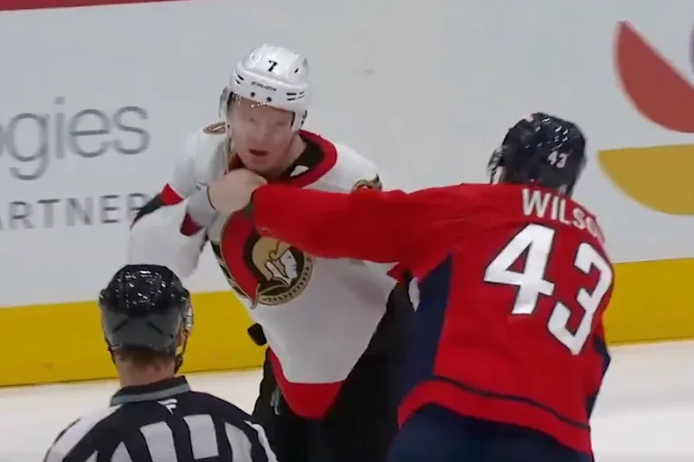 Wilson and Tkachuk Drop Gloves in Fiery Clash as Capitals Edge Senators in Shootout