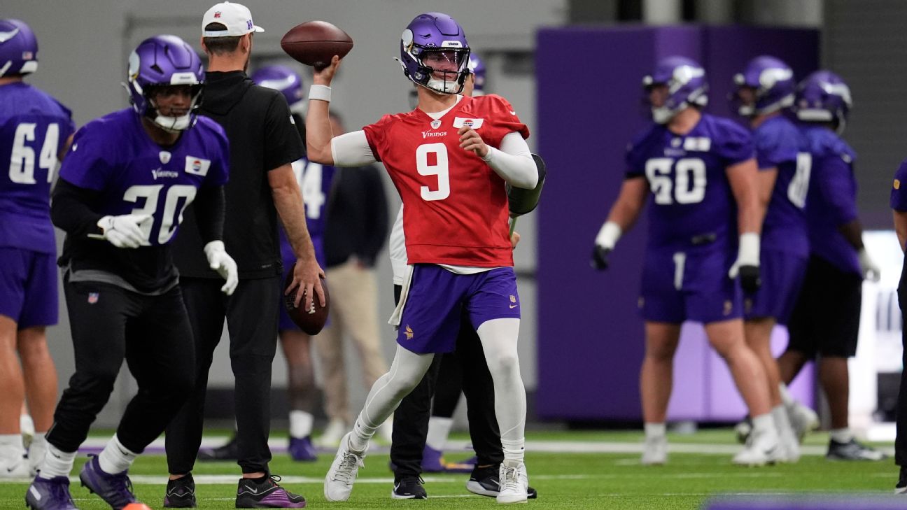 Vikings OTAs Highlight McCarthy’s Growth Jefferson’s Leadership and Depth Across the Roster