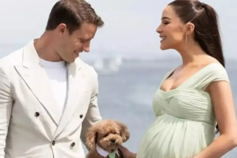 Christian McCaffrey and Olivia Culpo