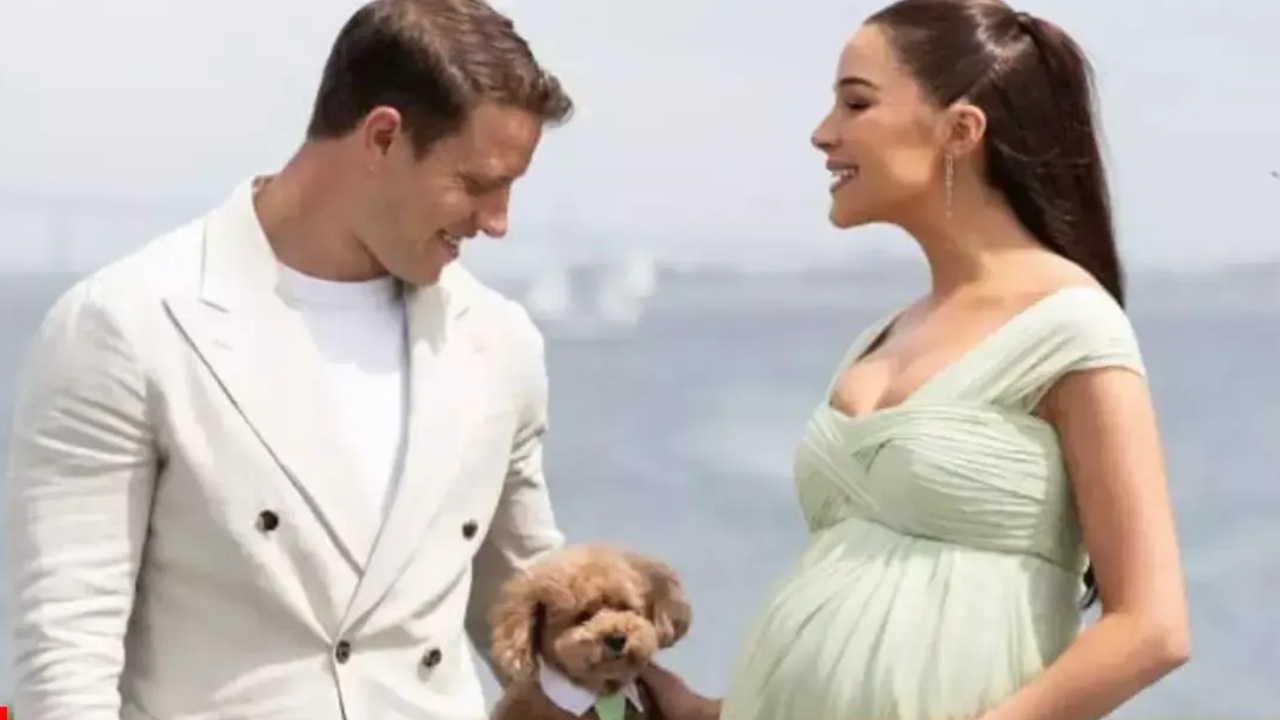 Christian McCaffrey and Olivia Culpo