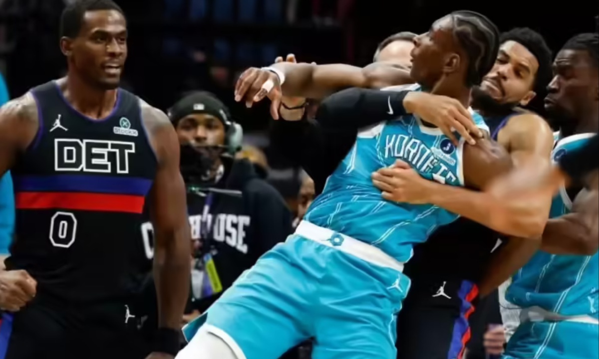 Pistons Hornets Game Ends in Chaos with Multiple Fights and Ejections